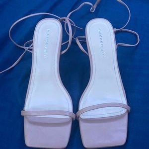 Never used. Medium heel nude pink lace up basic heel